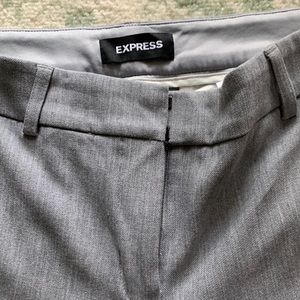 Express Stretch Slate Gray Work-Slacks size 6 (Columnist Barely Boot) Mid-Rise